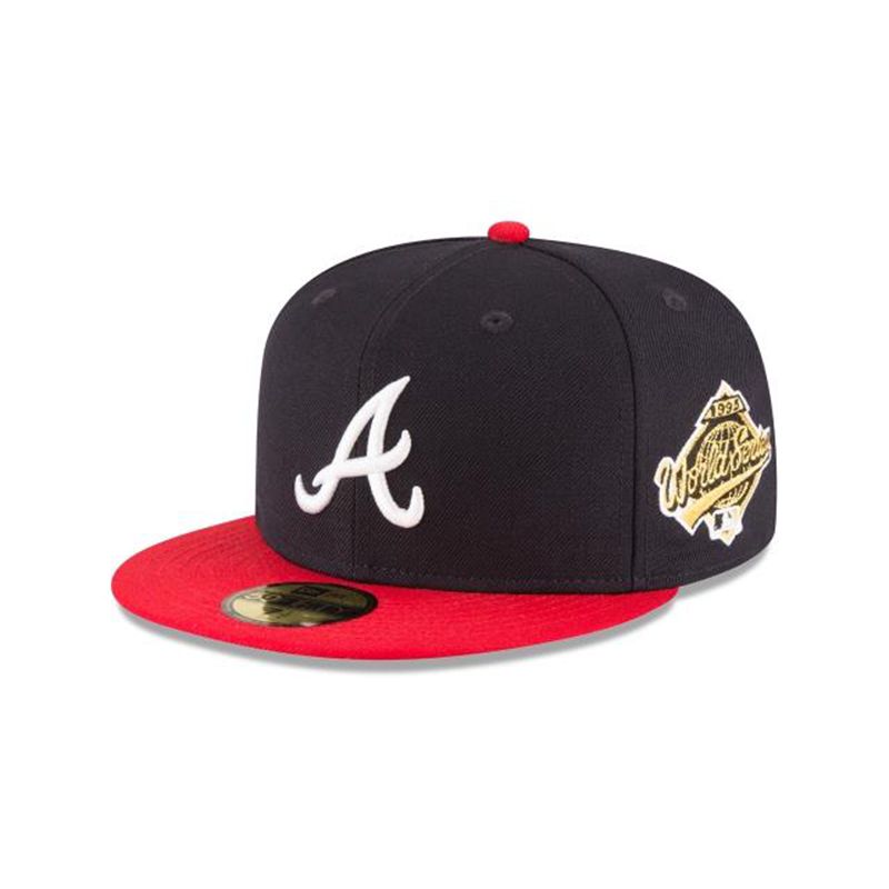 MLB Atlanta Braves 1995 World Series Wool 59Fifty Fitted (SAU6466) - Blue New Era Caps